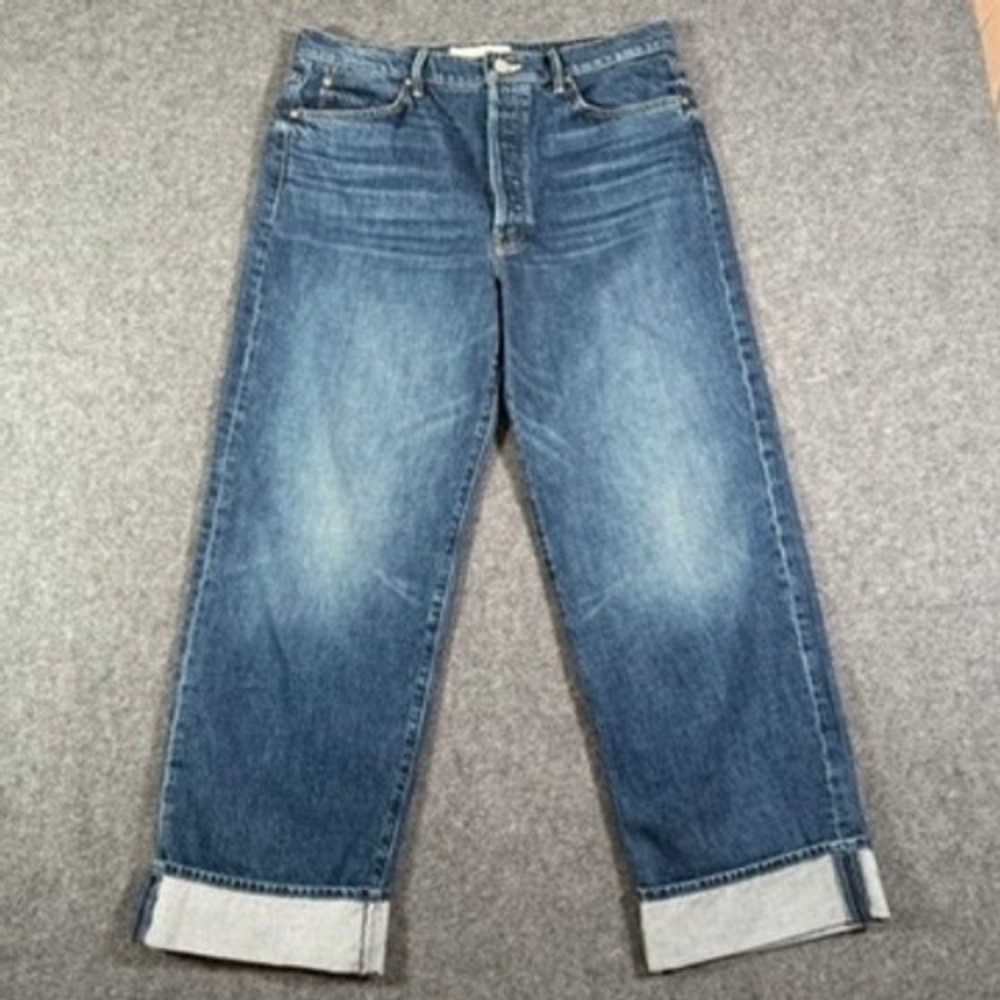MOTHER Blue Wide Leg Flare Jeans